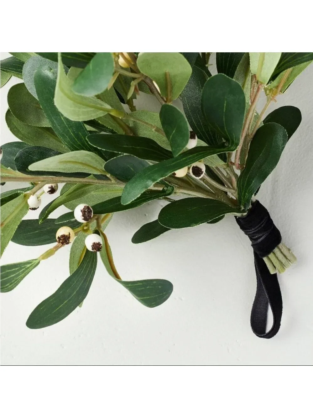✨Mistletoe Swag Bouquet with Black Velvet Ribbon - Hearth & Hand with Magnolia✨